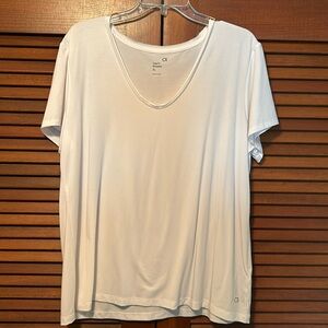 Gapfit Breathe Gap White Scoop Neck Athletic T Shirt XL Workout Top